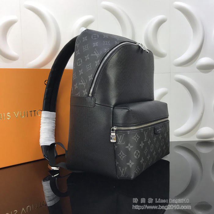 路易威登LV背包 頂級原單 M30227 Monogram 帆布 Taga皮革 Discovery 小號雙肩包 經典校園潮流設計  ydh2631